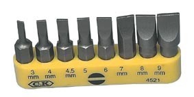 Jeu de 8 embouts � fente, cliquez pour agrandir 