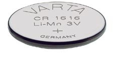 Pile bouton Lithium Varta - CR1616 - 3V - 50mAh - 16x1.6mm, cliquez pour agrandir 