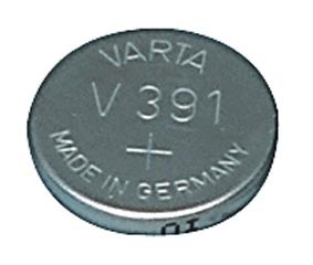 Pile bouton pour montre Varta - V391 -  1.55V - 43mah - SR55 391.101.111, cliquez pour agrandir 