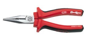 Pince � bec demi-rond - 170mm - Rouge, cliquez pour agrandir 