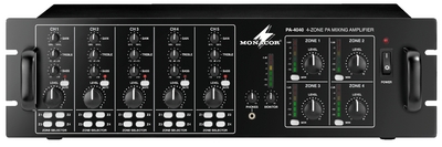 Amplificateur-mixeur mono 4 zones - PA-4040, cliquez pour agrandir 
