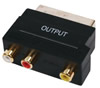 Adaptateur fiche P�ritel m�le vers 3x RCA m�le A/V OUT, dor�