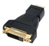 Adaptateur HDMI m�le - DVI-D femelle, dor�