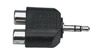 Adaptateur Jack 3.5mm st�r�o m�le - 2x RCA femelle
