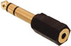 Adaptateur Jack 6.35mm st�r�o m�le - Jack 3.5mm st�r�o femelle, dor�