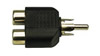Adaptateur RCA m�le - 2x RCA femelle, dor�