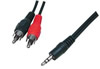C�ble fiche 3.5mm st�reo m�le vers 2 fiches RCA m�le, 1.2m