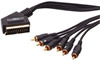 Cble fiche pritel vers 2x RCA video IN/OUT + 4x RCA audio IN/OUT, 1.5m