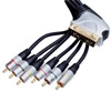 Cble fiche pritel vers 2x RCA video IN/OUT + 4x RCA audio IN/OUT, haute qualit, 2.5m