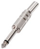 Fiche Jack 6.35mm Mono M�le, m�tallique