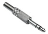 Fiche Jack 6.35mm Stéréo Mâle, métallique