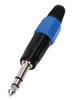 Fiche Jack 6.3mm Stéréo Mâle, bleu