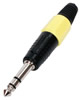 Fiche Jack 6.3mm Stéréo Mâle, jaune