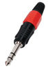 Fiche Jack 6.3mm Stéréo Mâle, rouge