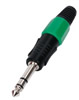 Fiche Jack 6.3mm Stéréo Mâle, vert