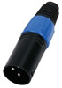 Fiche XLR Male 3 Broches, Bleu