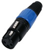 Fiche XLR Male 3 Broches, Bleu
