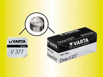 Pile bouton pour montre Varta - V350 - SR42 - 1.55V - 10mAh, cliquez pour agrandir 