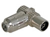 Fiche Coax Femelle Coud�e 9.5mm/2.3mm - M�tallique