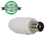 Fiche coax male tv 9.5mm / 2.3mm plastique blanc