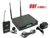 Microphone pll uhf true diversity sans fil � 8 canaux - �metteur body-pack + micro-cravate