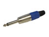 Fiche Jack 6.35mm Mono Mâle, bleu