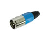 Fiche XLR Male Nickelée 3 Broches - Bleu