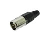 Fiche XLR Male Nickelée 3 Broches - Noir