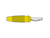 Hirshmann - Fiche 4mm a Trou Transversal, a Souder - Jaune (vq 30)