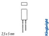 LED Rectangulaire Rouge Diffusante 2.5 x 5mm 1.25mcd