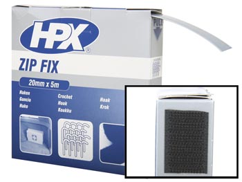 HPX - ruban autoagrippant (crochets) - 20mm x 5m, cliquez pour agrandir 